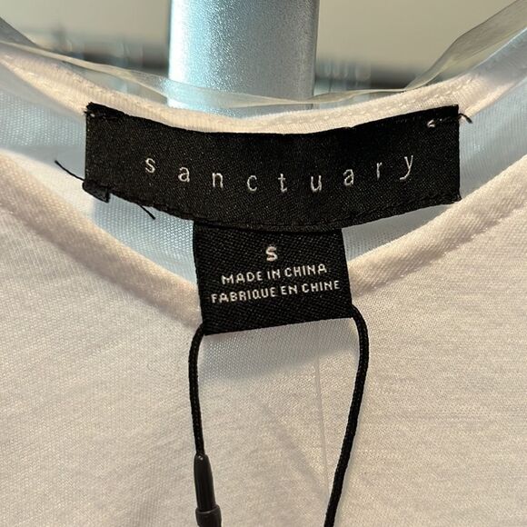 Sanctuary Short Sleeve Top, SM, White - Picture 6 of 8